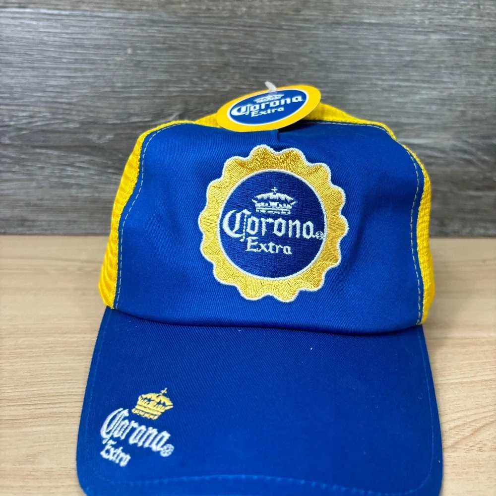 Corona Hat Cap Snapback Blue‎ Beer Trucker One Size Adjustable NWT